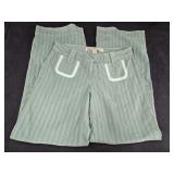 Sz 6 Sitwell Green Corduroy Wide Leg Pants