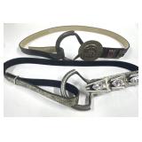 (2) Vintage Style Belts