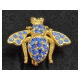 Retired Joan Rivers Blue Pave Crystal Bug/Bee