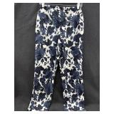 Sz: 10, Joseph Ribkoff White & Blue floral Pants