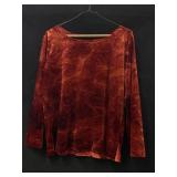 Sz: M, Francesca Rose Orange Tie-Dye Top