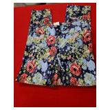 Sz 6 Lisette Floral Print Ankle Pants in a Blue
