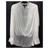 Sz: M, BCBGMAXAZRIA, Draped Front Blouse