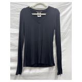 Sz: M, BCBGMAXAZRIA, Black Longsleeve Shirt