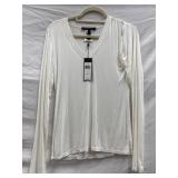 Sz: M, BCBGMAXAZRIA, White Longsleeve Shirt New