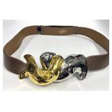 Tiras Dove Belt Buckle With Belt Abstract Two