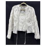Sz: 8, Peter Nygard, White Embroidered Jacket