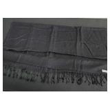 Large Black Cashmere & Silk Scarf