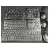 (2) Dell keyboards (1) Logitech & (3) Dell Mouse