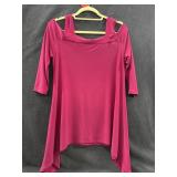 Sz: M, Pink Shoulder Trapeze Shirt