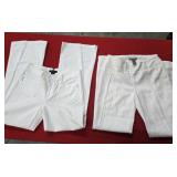 Sz 6 Sharon Young Embossed Pants & Sz 8 White