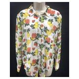 Sz S Equipment Femme Citrus & Floral Print Blouse