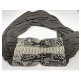 Corset Style Belt Python Skin Pattern and Dual