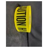 Roll of Yellow " CAUTION HYDROBLASTING" workers