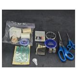 Needles, Nylon Thread, Scissors & Thimbles