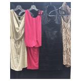 (4) Sz S/M Sleeveless Dresses w/ Scarf