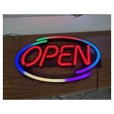 27"ï¿½17"ï¿½2.5" Multi Colored Neon LED OPEN Sign