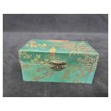 Vtg Green Enameled Baoding Balls in Box