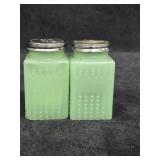 Tablecraft Jadeite Glass Salt and Pepper Shakers