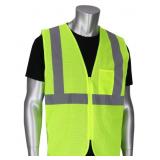 (5) Dual Sized Zipper Mesh Hi Vis Vests Sz LG/XL