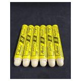 (6) Markal B Paint Stick White