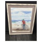 17.5" x 21.5" Framed Watercolor Painting
