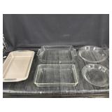 Set of Pyrex Glass Baking Dishes Farberware Pans