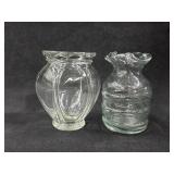(2) Art Glass Vases