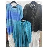 (3) Sz 24 Assorted Shirts and Cardigan