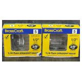 (2) BRASSCRAFT No.5  G2R12 C1 1/2" INLET / 3/8"