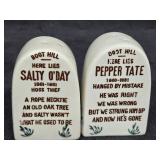 Vintage Boot Hill Tombstone-themed Salt and