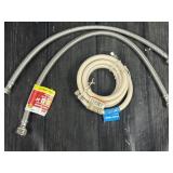 (2) 24 Flexible Faucet Connector Supply Line with