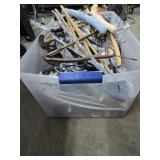 Large Bin Full of Plastic Hangers