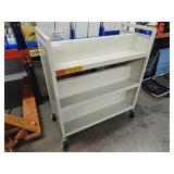 3 Shelf Metal Rolling Cart 37x18x42