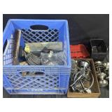 Various Door Knobs Components Brushed Metal &