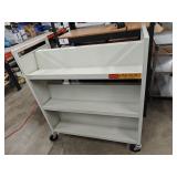 3 Shelf Metal Rolling Cart 37x18x42