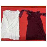 Sz M Banana Republic Silk Cashmere Top & Pleats