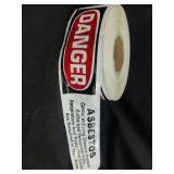 "DANGER ASBESTOS "