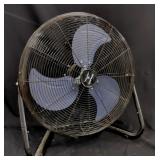 24" Tempware Black Metal Industrial Floor Fan