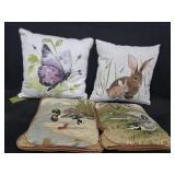 (4) Throw Pillows (1) NWT
