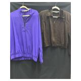 (2) Sz L VTG Windbreaker & Zip Up Jacket