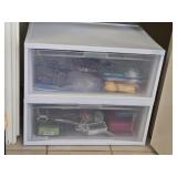 24"ï¿½17"ï¿½21" Sterilite 2 Drawer Storage w/Contents