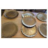 (7) 13" Gold Textured Chargers