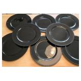 (8) 13" Black Chargers