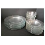 Glass Dishes Set Including: (10) Dinner Plates