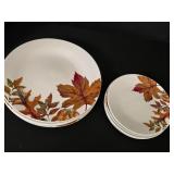 (4) Royal Norfolk Fall Leaves Ceramic Plates &