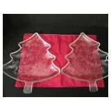 (2) 11"ï¿½14" Christmas Tree Platters