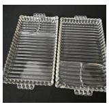 (2) Hazel-Atlas "Sip & Smoke" Snack Plates from