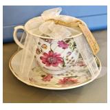 NEW Floral Teacup & Saucer Gift Set