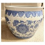 Large Chinoiserie Style Ceramic Planter
